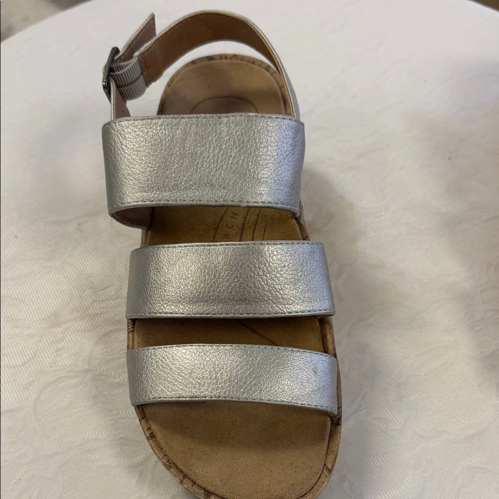 Life Stride Wynonna Women’s Metallic Silver Wedge Sandals